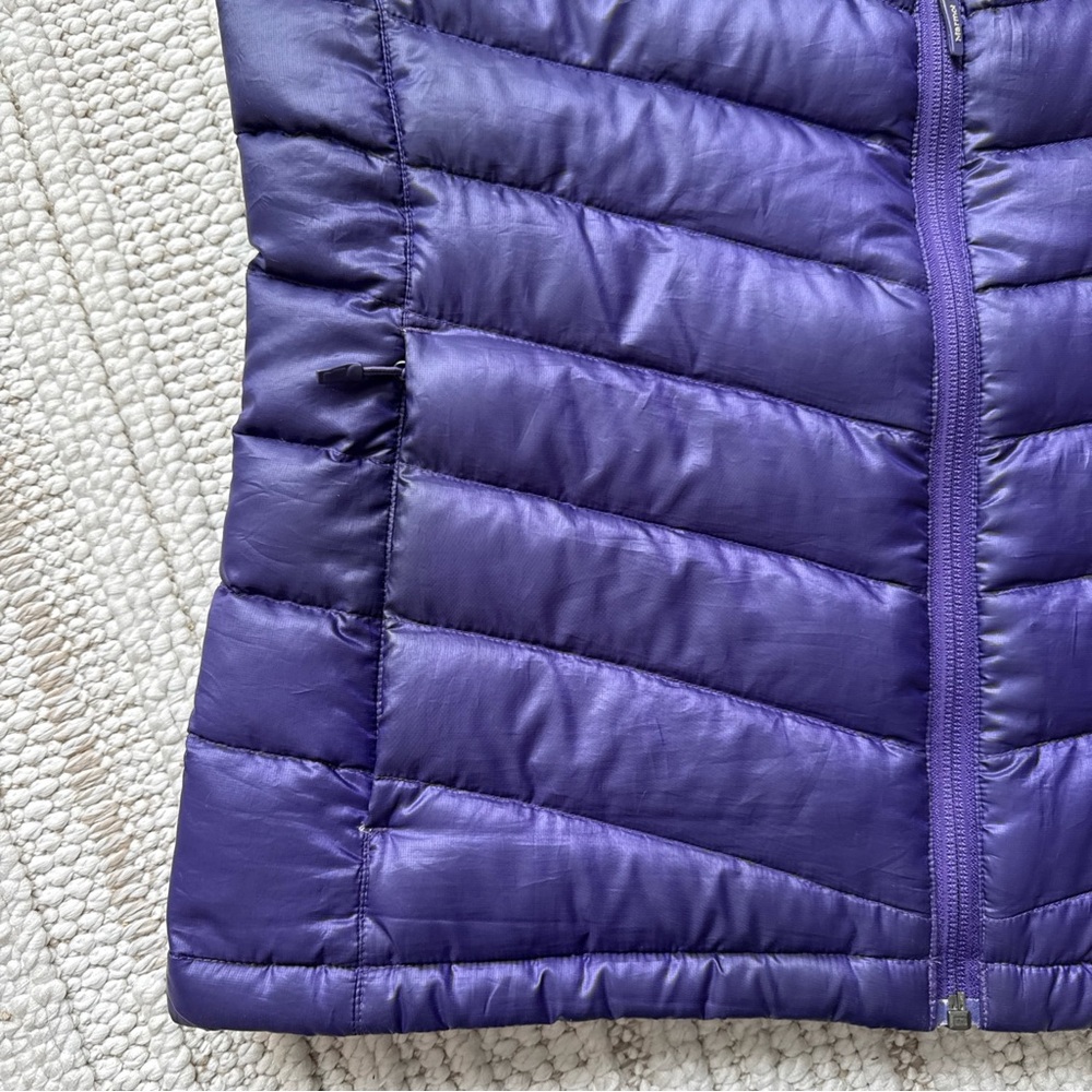 Marmot Down Puffer Vest 800 Fill Full Zip Inside Zip! Packable Womens M Purple - Picture 5 of 16